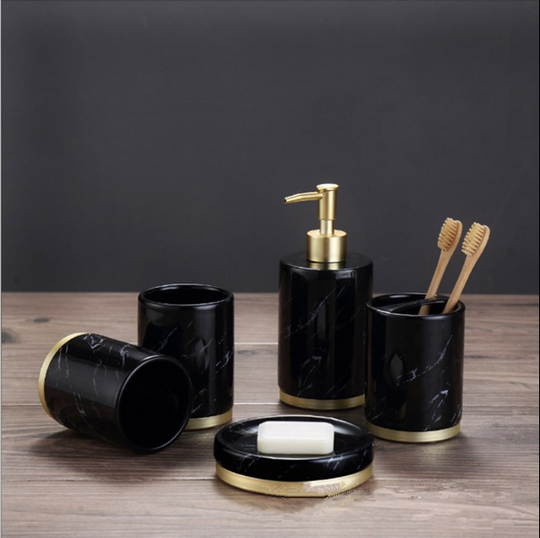High-End Ceramic Bathroom Set – Complete Bathroom Accessories Ensemble