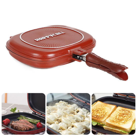 Non-Stick Double-Sided Cookware - Outdoor Barbecue Frying-Pan