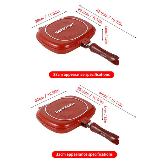 Non-Stick Double-Sided Cookware - Outdoor Barbecue Frying-Pan