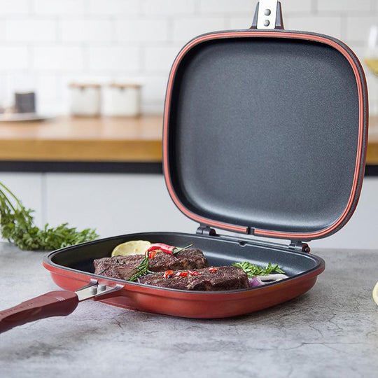 Non-Stick Double-Sided Cookware - Outdoor Barbecue Frying-Pan