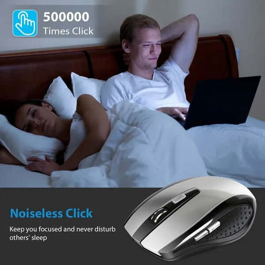 2.4G wireless gaming mouse with USB receiver and adjustable DPI