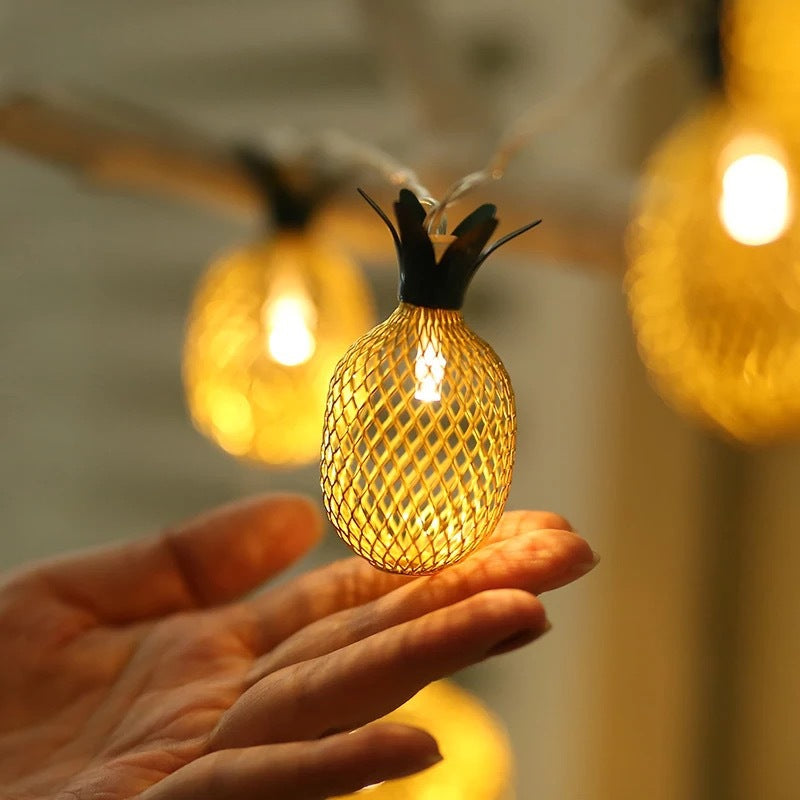Modern And Simple Iron Pineapple Shape Light String