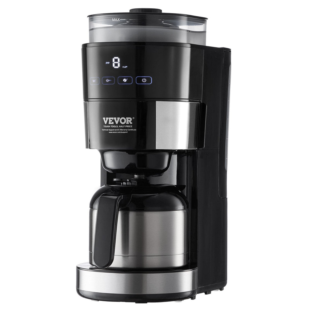 8 cup drip coffee maker with 3 brew strength settings