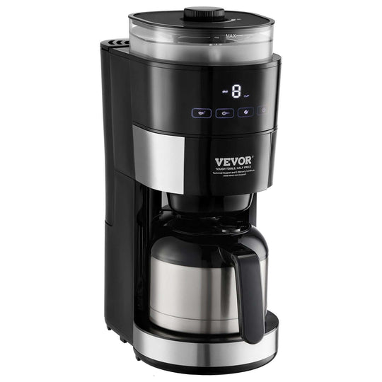 8 cup drip coffee maker with 3 brew strength settings