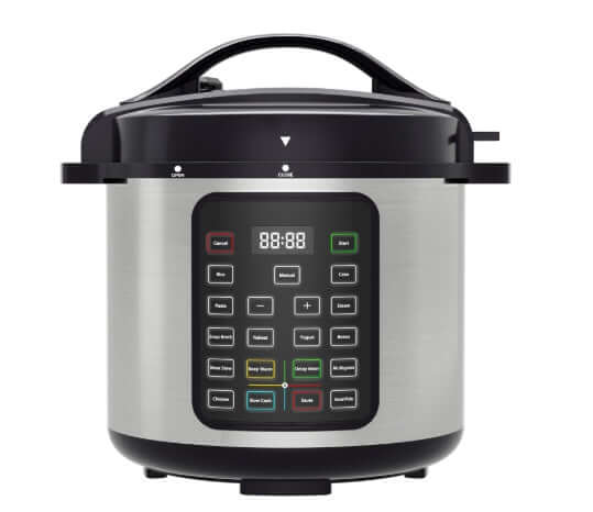 9 in 1 electric pressure cooker with digital control panel and stainless steel body