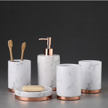 High-End Ceramic Bathroom Set – Complete Bathroom Accessories Ensemble