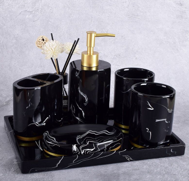 High-End Ceramic Bathroom Set – Complete Bathroom Accessories Ensemble