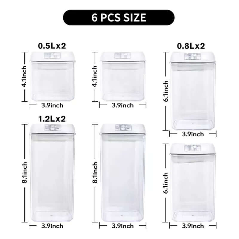 6 Piece Easy Lock Food Storage Containers With Secure Locking Lids