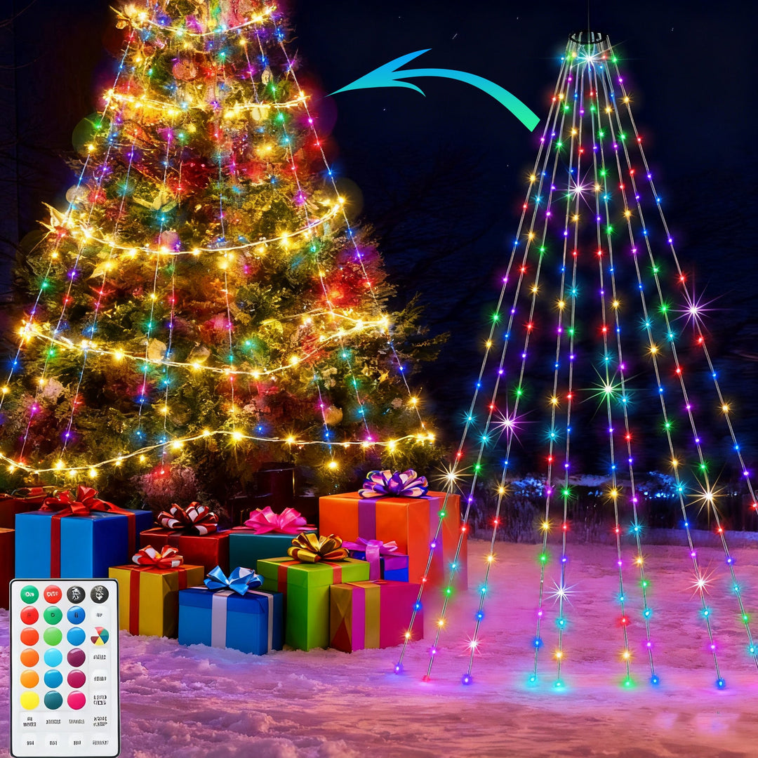 Christmas Tree Light Strings, LED Light Strings With Remote Control, Colorful Lights, Warm White Light Strings, Christmas Decorations - Thbrandside Store