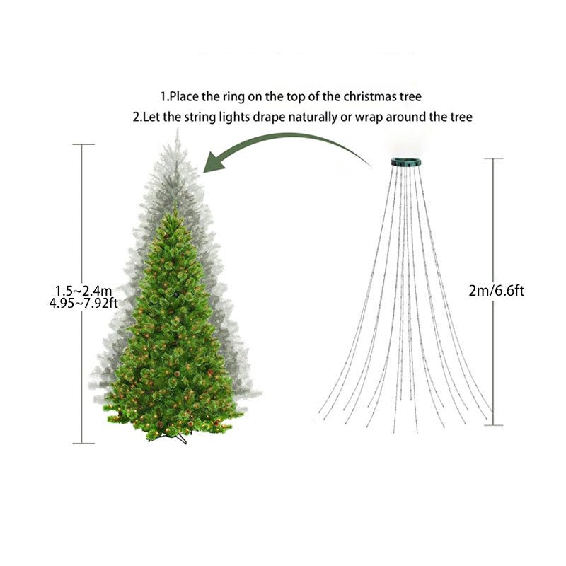 Christmas Tree Light Strings, LED Light Strings With Remote Control, Colorful Lights, Warm White Light Strings, Christmas Decorations - Thbrandside Store