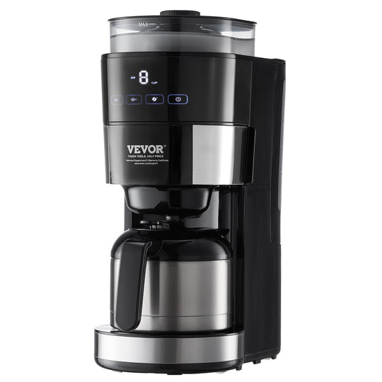 VEVOR 8-Cup Coffee Maker Drip Coffee Machine With 3 Brew Strength Control