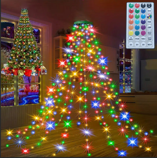 Christmas Tree Light Strings, LED Light Strings With Remote Control, Colorful Lights, Warm White Light Strings, Christmas Decorations