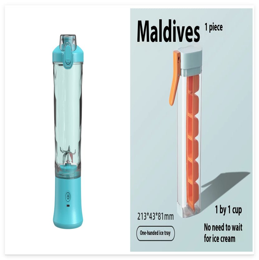 Portable blender juicer with 6 stainless steel blades and 600ml cup for shakes and smoothies