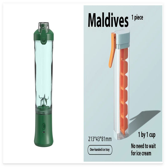 Portable blender juicer with 6 stainless steel blades and 600ml cup for shakes and smoothies