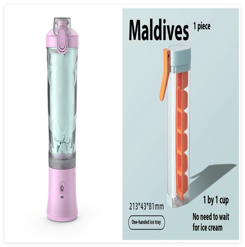 Portable blender juicer with 6 stainless steel blades and 600ml cup for shakes and smoothies