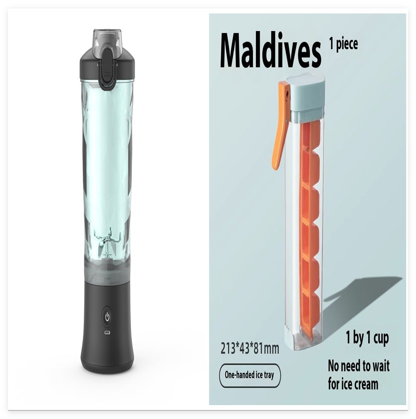 Portable blender juicer with 6 stainless steel blades and 600ml cup for shakes and smoothies