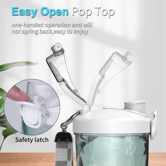 Portable blender juicer with 6 stainless steel blades and 600ml cup for shakes and smoothies