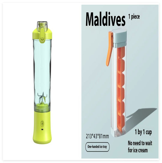 Portable blender juicer with 6 stainless steel blades and 600ml cup for shakes and smoothies