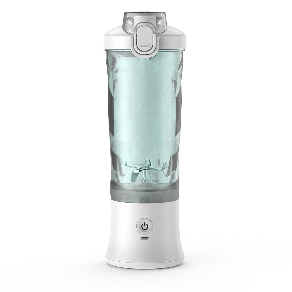 Portable blender juicer with 6 stainless steel blades and 600ml cup for shakes and smoothies