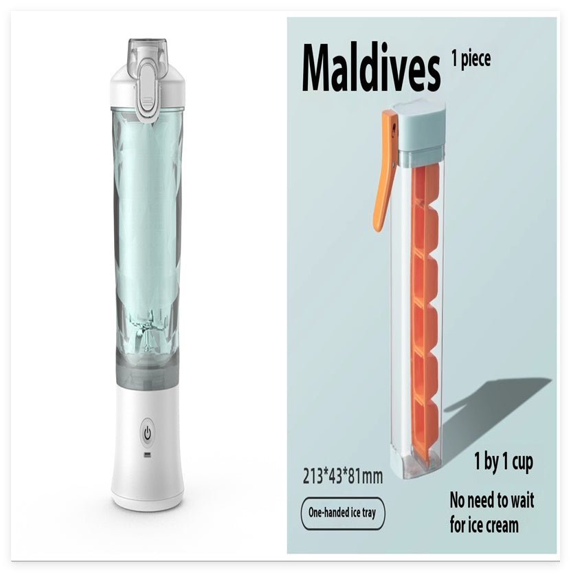 Portable blender juicer with 6 stainless steel blades and 600ml cup for shakes and smoothies