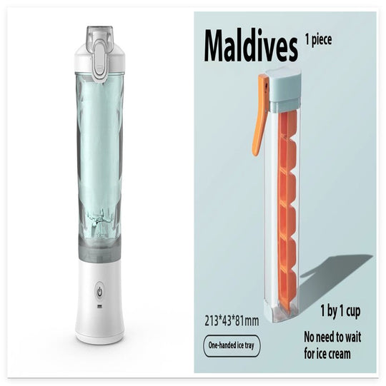 Portable blender juicer with 6 stainless steel blades and 600ml cup for shakes and smoothies