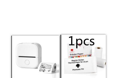 Portable mini thermal label printer with Bluetooth for home, student notes, and price tag printing