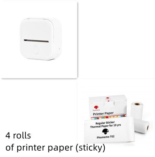 Portable mini thermal label printer with Bluetooth for home, student notes, and price tag printing