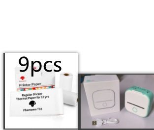 Portable mini thermal label printer with Bluetooth for home, student notes, and price tag printing