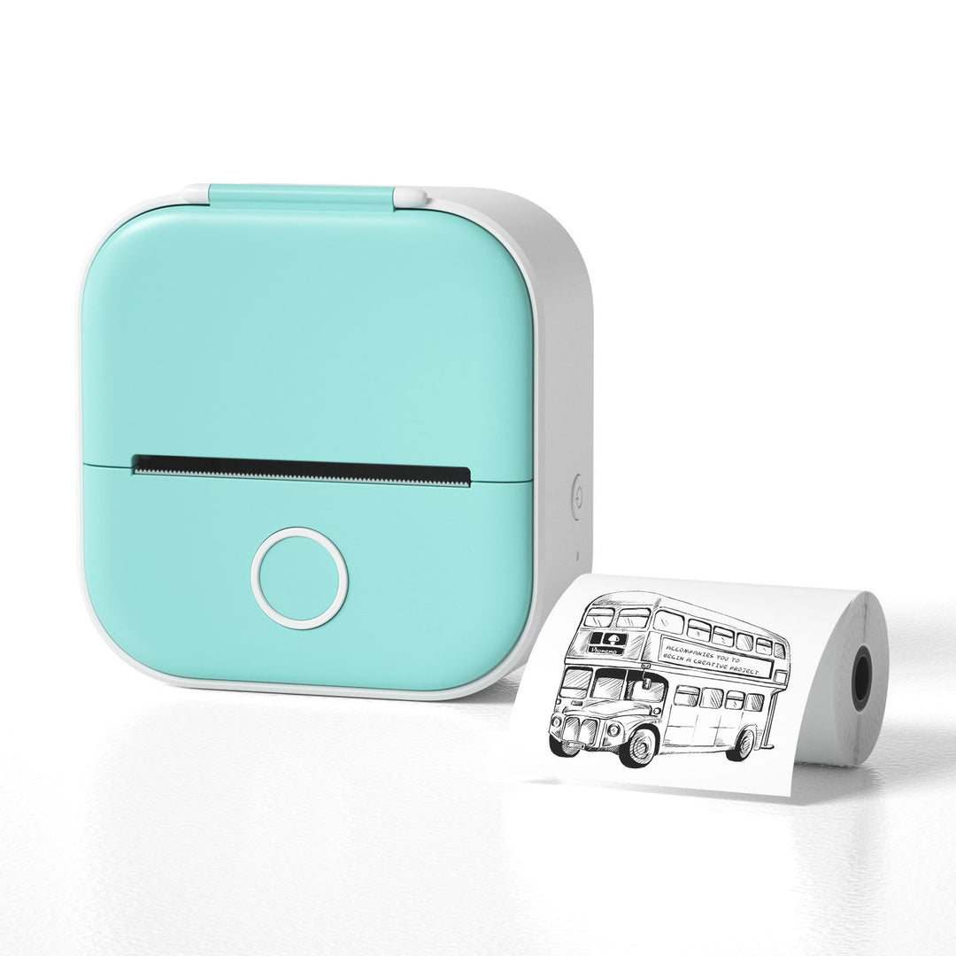 Portable mini thermal label printer with Bluetooth for home, student notes, and price tag printing