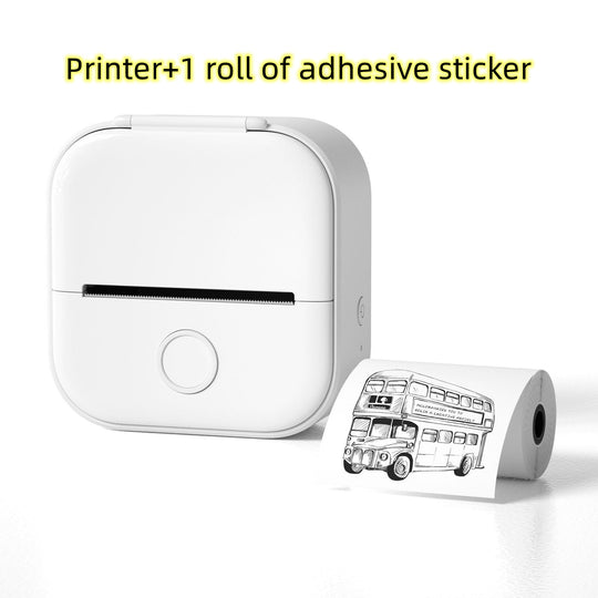 Portable mini thermal label printer with Bluetooth for home, student notes, and price tag printing