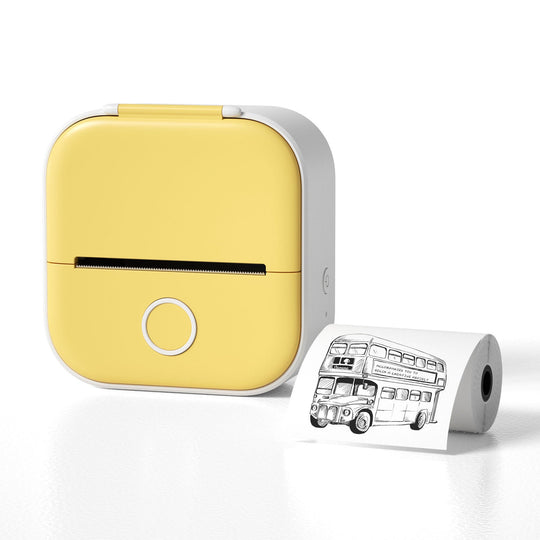Portable mini thermal label printer with Bluetooth for home, student notes, and price tag printing