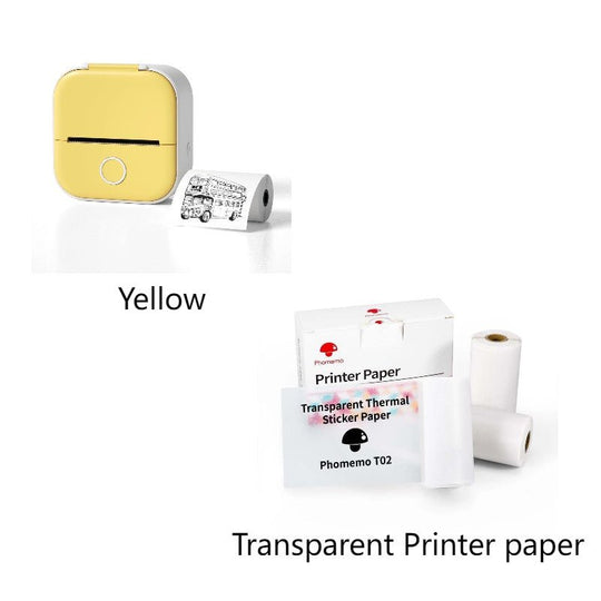 Portable mini thermal label printer with Bluetooth for home, student notes, and price tag printing