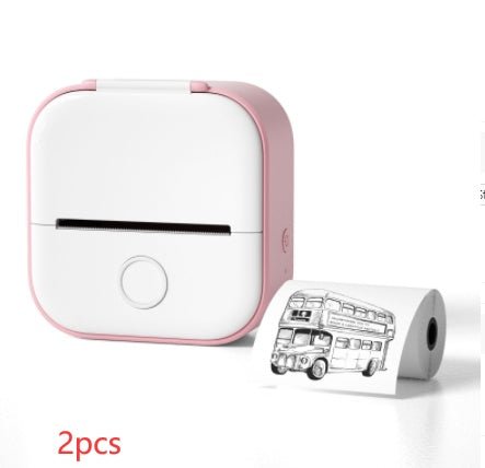 Portable mini thermal label printer with Bluetooth for home, student notes, and price tag printing