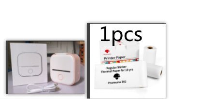 Portable mini thermal label printer with Bluetooth for home, student notes, and price tag printing