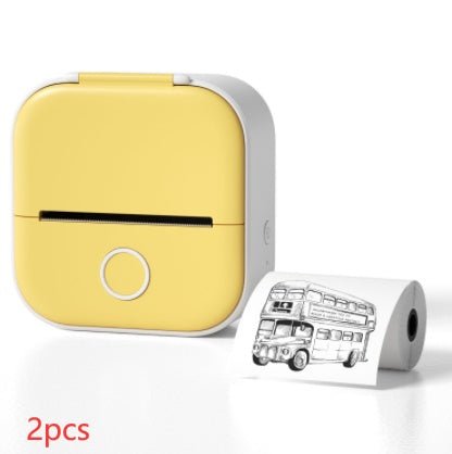 Portable mini thermal label printer with Bluetooth for home, student notes, and price tag printing