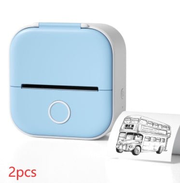 Portable mini thermal label printer with Bluetooth for home, student notes, and price tag printing