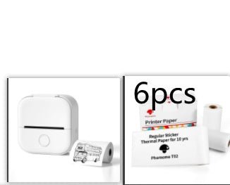 Portable mini thermal label printer with Bluetooth for home, student notes, and price tag printing