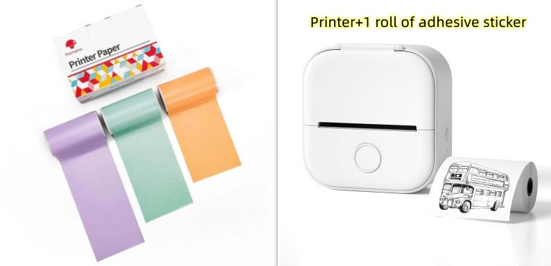 Portable mini thermal label printer with Bluetooth for home, student notes, and price tag printing