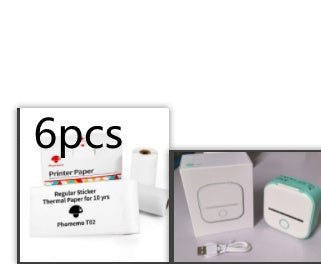 Portable mini thermal label printer with Bluetooth for home, student notes, and price tag printing