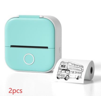 Portable mini thermal label printer with Bluetooth for home, student notes, and price tag printing