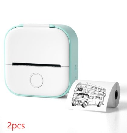 Portable mini thermal label printer with Bluetooth for home, student notes, and price tag printing