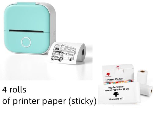 Portable mini thermal label printer with Bluetooth for home, student notes, and price tag printing