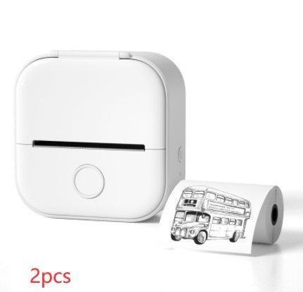 Portable mini thermal label printer with Bluetooth for home, student notes, and price tag printing