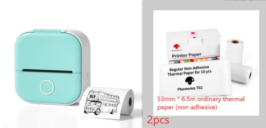 Portable mini thermal label printer with Bluetooth for home, student notes, and price tag printing