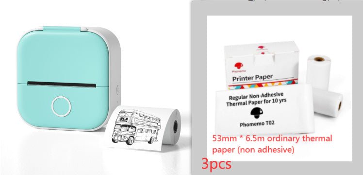 Portable mini thermal label printer with Bluetooth for home, student notes, and price tag printing