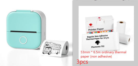 Portable mini thermal label printer with Bluetooth for home, student notes, and price tag printing