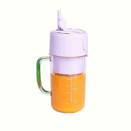 portable rechargeable blender cup with lid and straw for smoothies