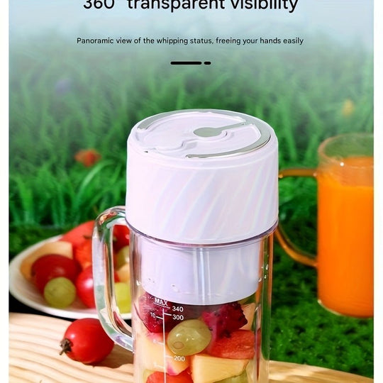 portable rechargeable blender cup with lid and straw for smoothies