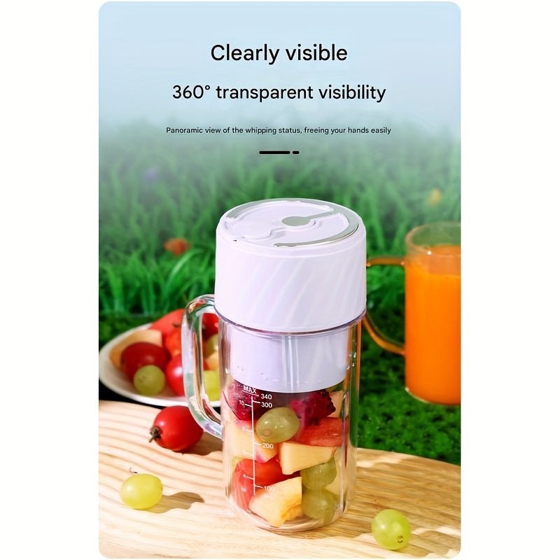 portable rechargeable blender cup with lid and straw for smoothies