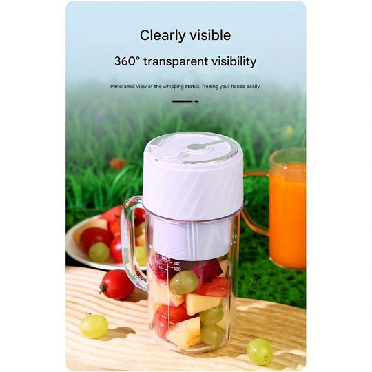portable rechargeable blender cup with lid and straw for smoothies